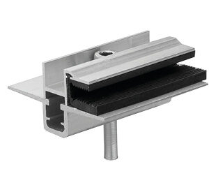 Clamp di fissaggio moduli fotovoltaici in vetro: Pannello singolo